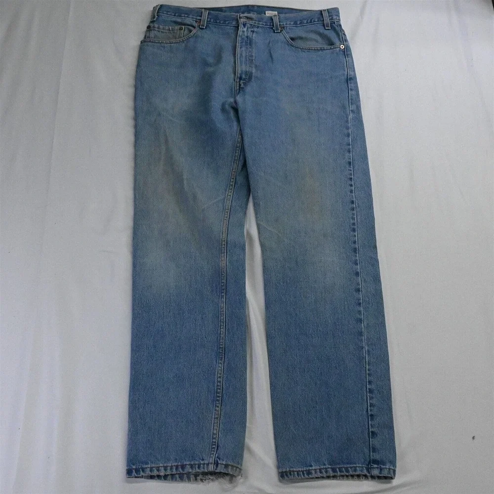 Vtg 2001 Grunge Levi's 38 x 32 505 Regular Straight Medium Stonewash Jeans